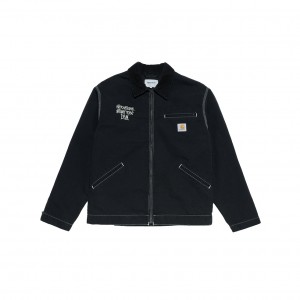 Stüssy x Dover Street Market x Carhartt WIP Collaborate on Limited Edition Workwear Jacket Long Sleeve Jacket Black | KDC-597063