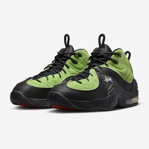 Stüssy x Nike Air Penny 2 DX6933-300 Shoes Vivid Flash / Black | YJH-302951