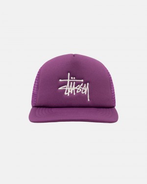 Stüssy Trucker Big Basic Snapback Ball Cap Orchid | FAC-017485