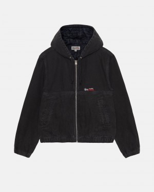 Stüssy Work Jacket Insulated Canvas Long Sleeve Outerwear Black | PSB-537048