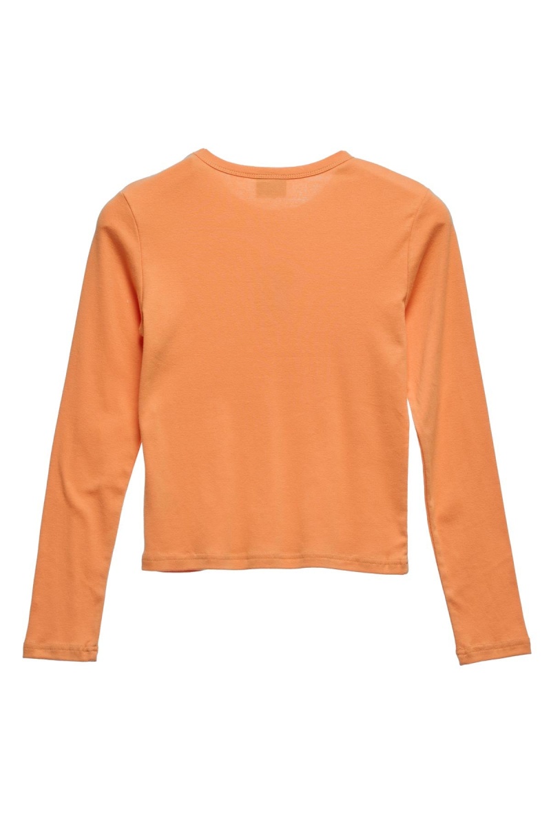 Stüssy 8ball Ls Rib Tee T-Shirts L/S Apricot | VUJ-974625