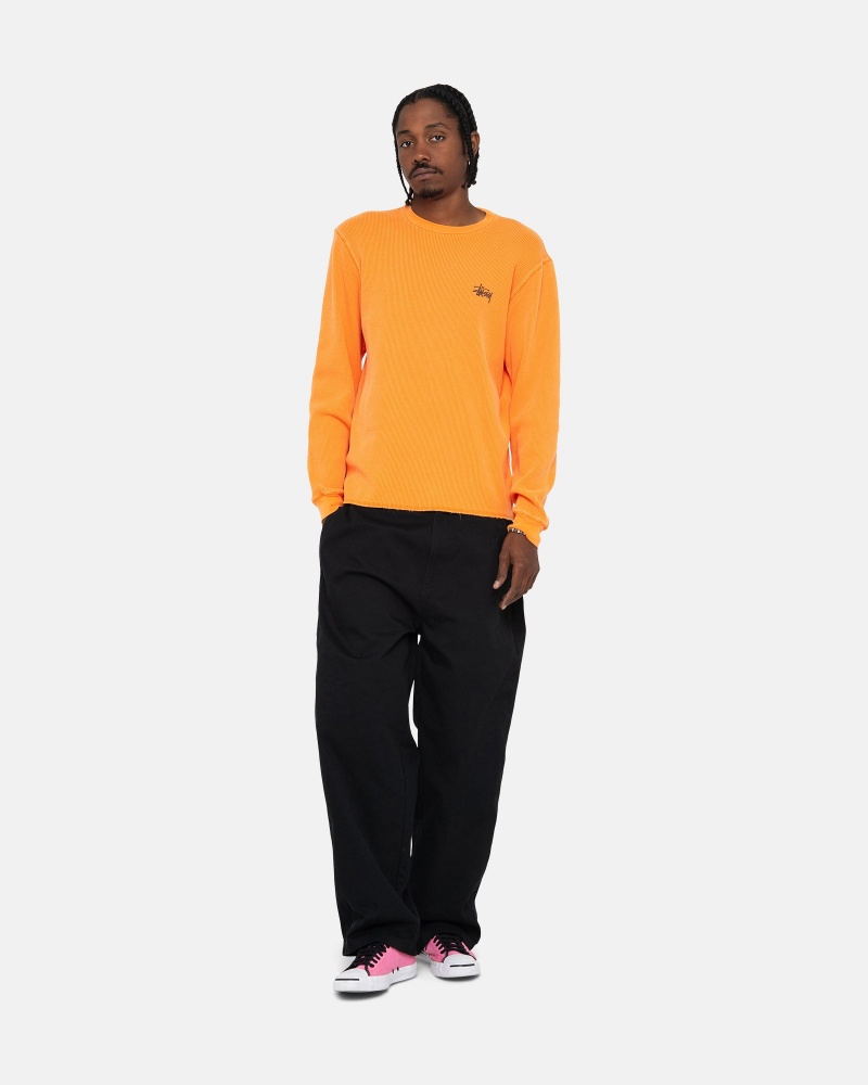 Stüssy Basic Stock LS Thermal Long Sleeve Knit Apricot | ARW-820541