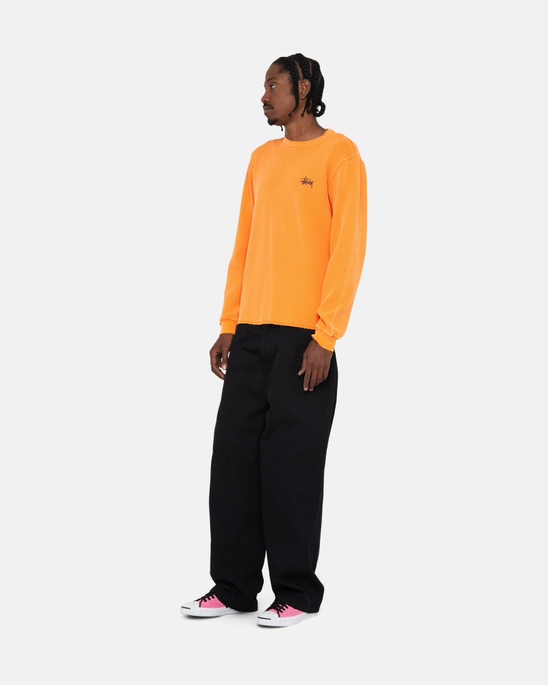 Stüssy Basic Stock LS Thermal Long Sleeve Knit Apricot | ARW-820541