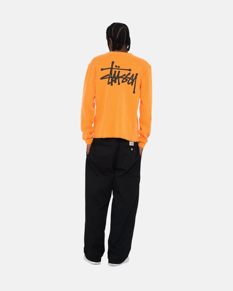 Stüssy Basic Stock LS Thermal Long Sleeve Knit Apricot | ARW-820541