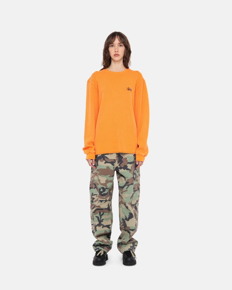 Stüssy Basic Stock LS Thermal Long Sleeve Knit Apricot | ARW-820541