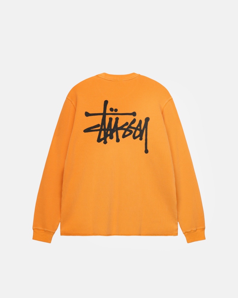 Stüssy Basic Stock LS Thermal Long Sleeve Knit Apricot | ARW-820541