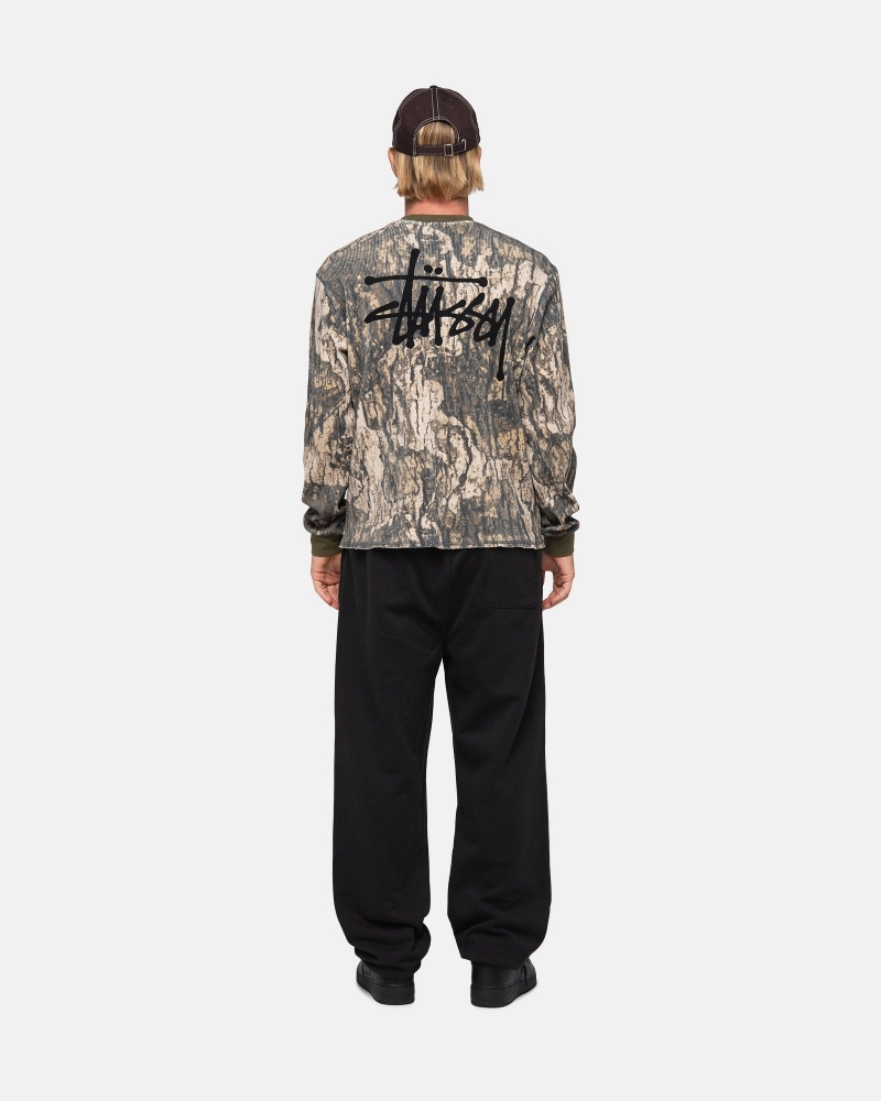 Stüssy Basic Stock LS Thermal Long Sleeve Knit Relic Camo | NRO-805649