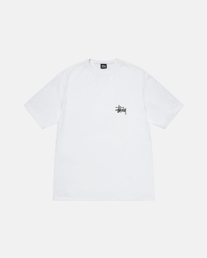 Stüssy Basic Stussy Tee Short Sleeve T-Shirt White | DCR-490256