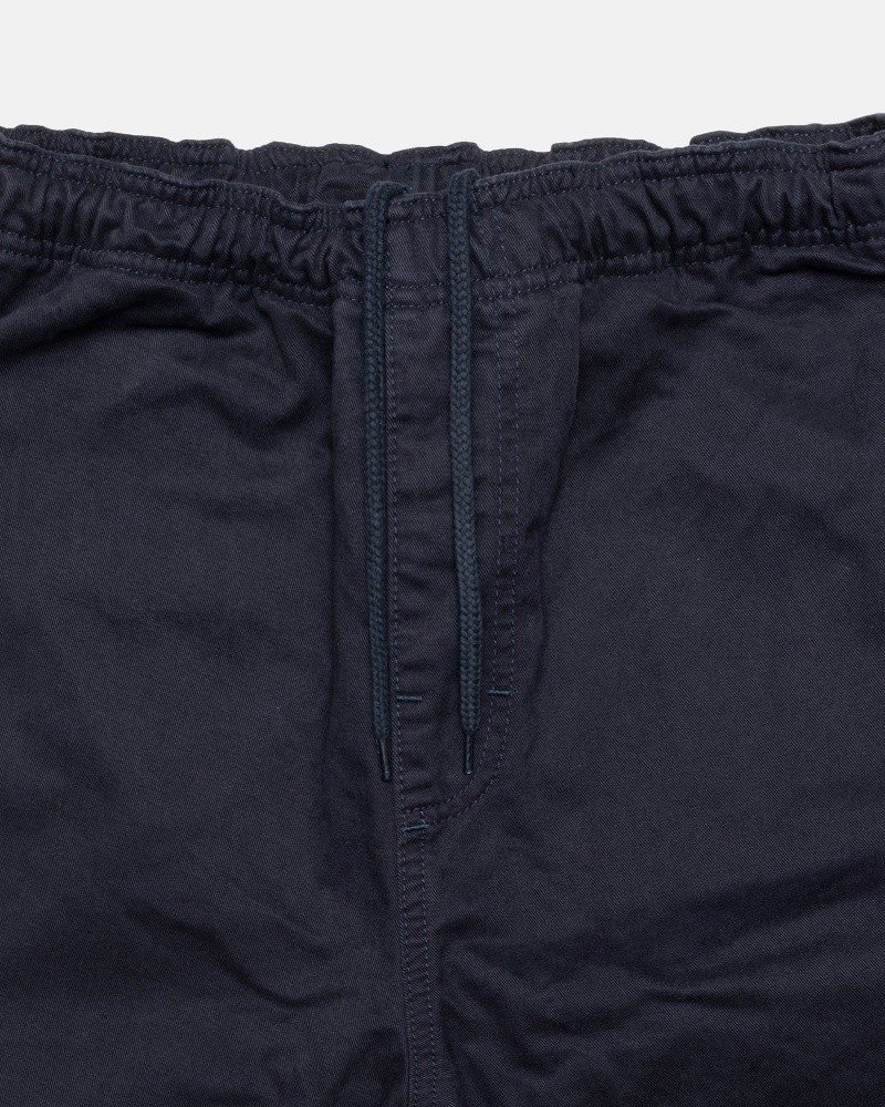 Stüssy Beach Pant Brushed Cotton Pants Navy | AGS-234109