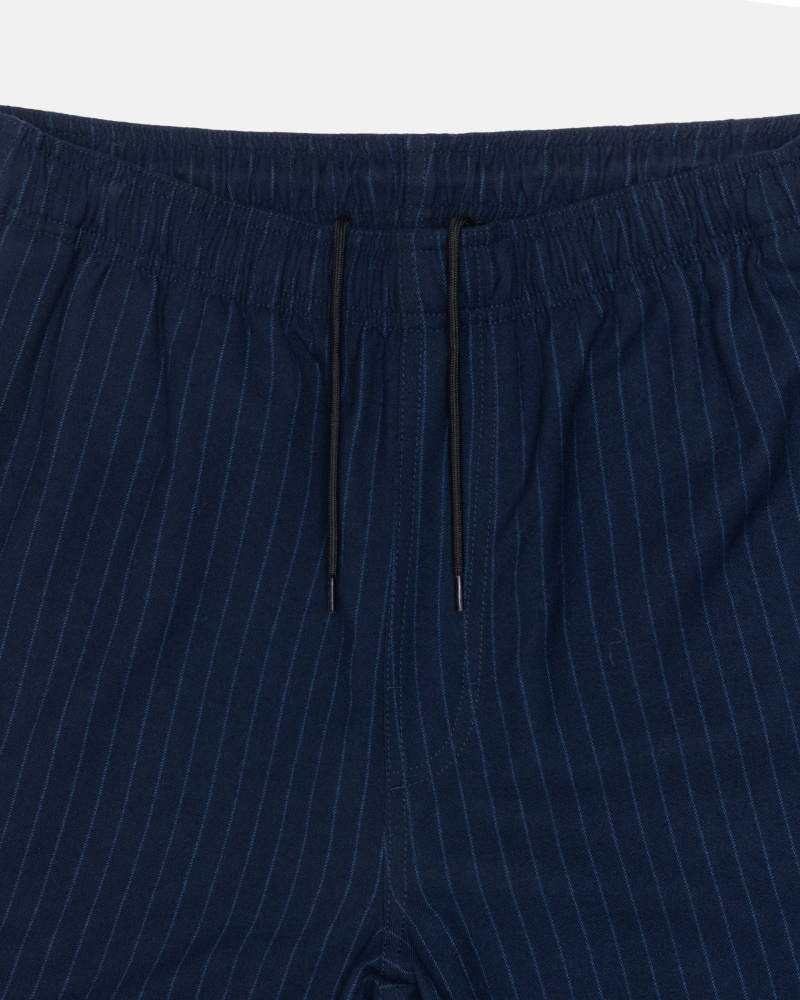 Stüssy Beach Pant Wool Stripe Pants Navy | FVO-649581