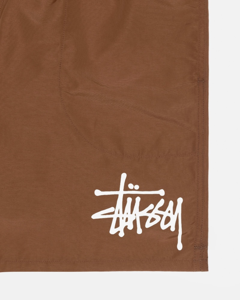 Stüssy Big Basic Water Short Swim Bottom Coffee | OMR-765089