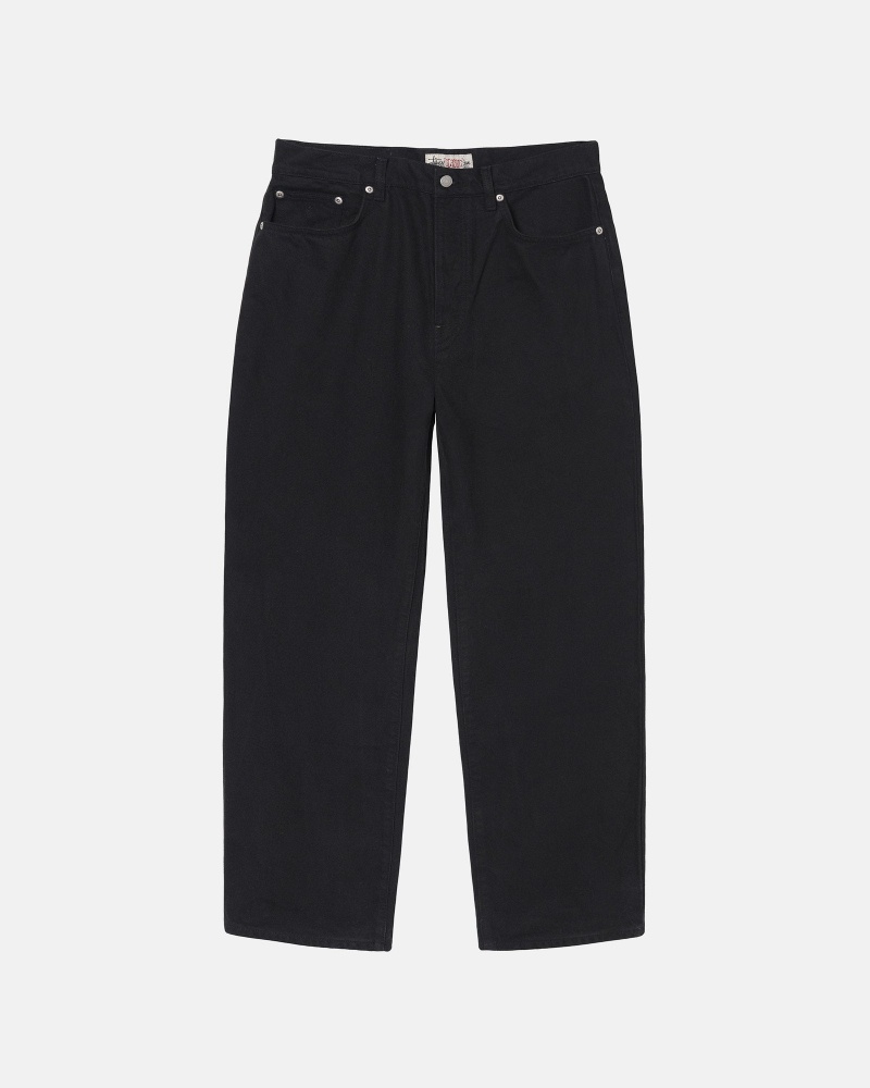 Stüssy Big Ol\' Jean Overdyed Denim Black | TZG-805329