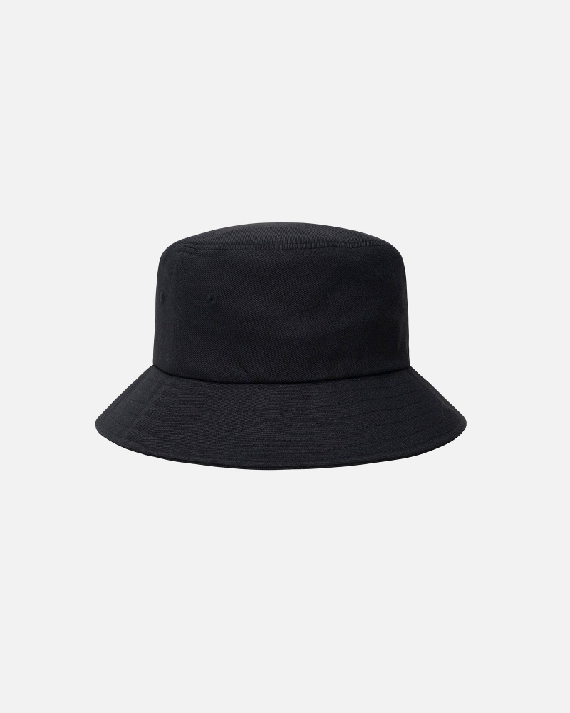 Stüssy Big Stock Bucket Hat Bucket Hat Black | XAY-528064