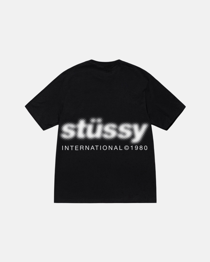 Stüssy Blur Tee Short Sleeve T-Shirt Black | BAL-218409