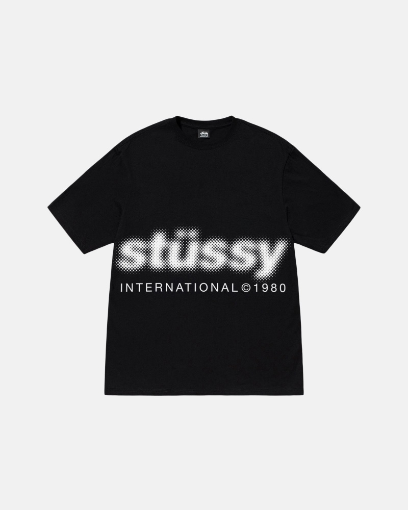 Stüssy Blur Tee Short Sleeve T-Shirt Black | BAL-218409