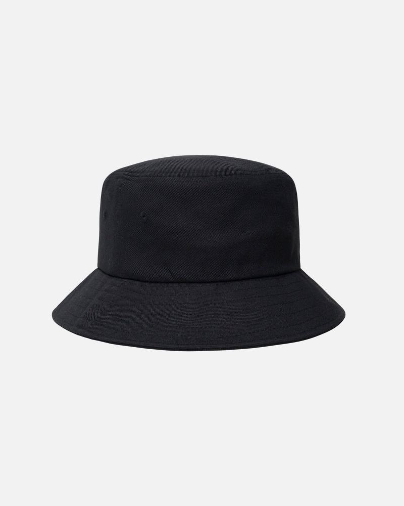 Stüssy Bucket Hat Big Stock Bucket Hat Black | FSW-409361