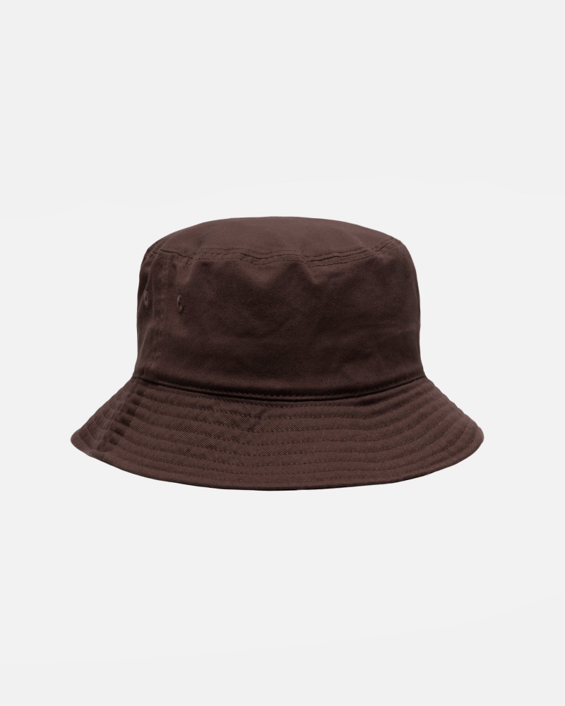 Stüssy Bucket Hat Big Stock Bucket Hat Chocolate | JIE-396210