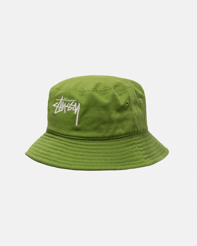 Stüssy Bucket Hat Big Stock Bucket Hat Grass | GLN-061793