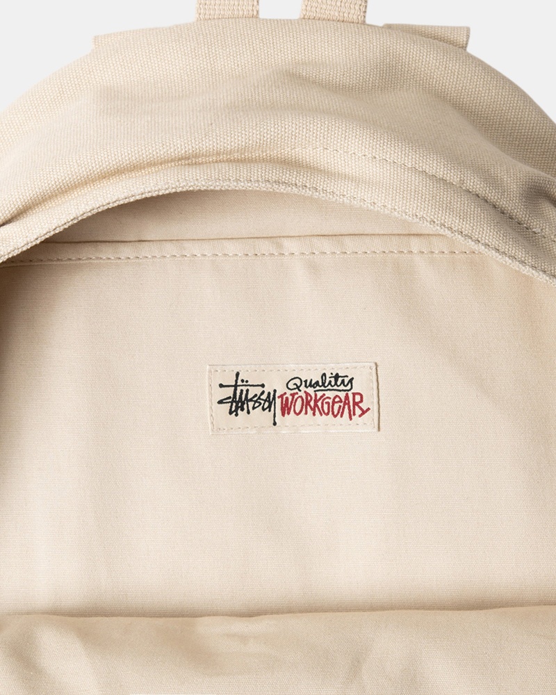 Stüssy Canvas Backpack Backpack Natural | VZG-219563