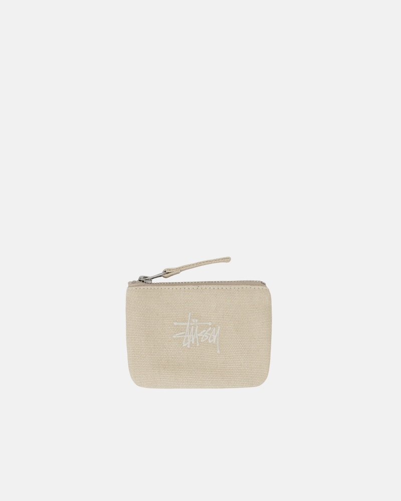 Stüssy Canvas Coin Pouch Wallet Natural | MNC-534206