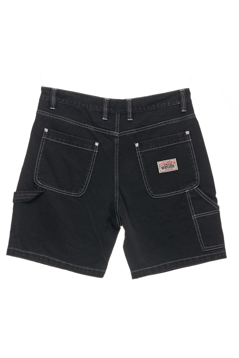 Stüssy Carpenter Short Shorts Black Denim | KYD-649701