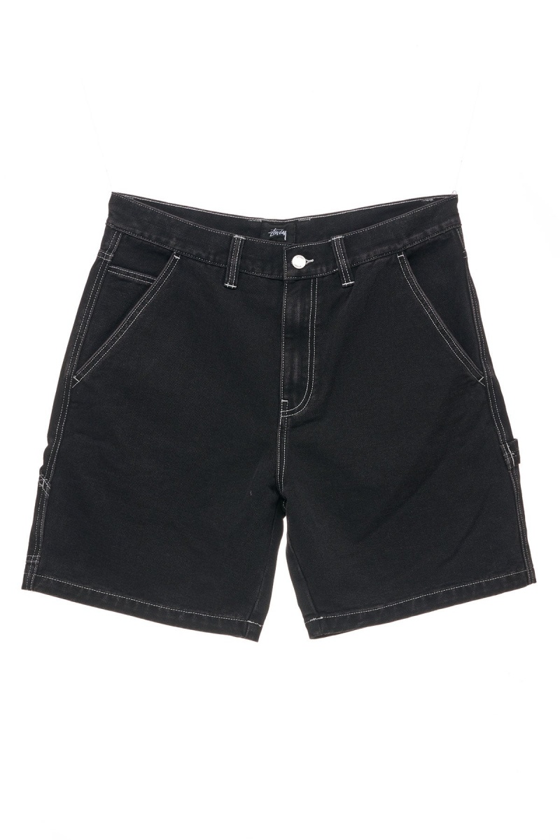 Stüssy Carpenter Short Shorts Black Denim | KYD-649701