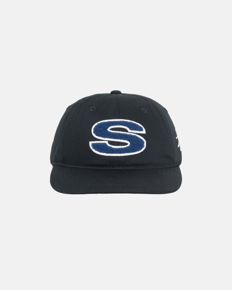 Stüssy Chenille S Low Pro Cap Ball Cap Black | JMZ-683047