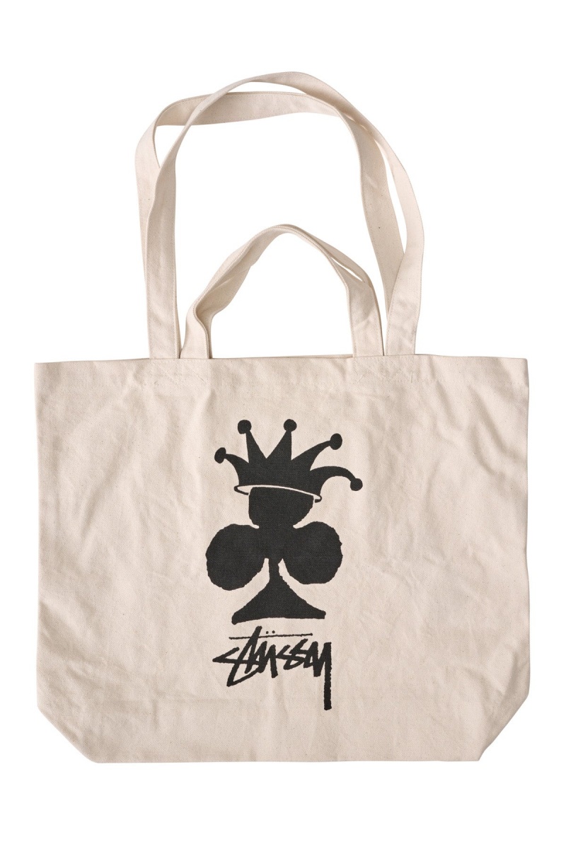 Stüssy Club Crown Os Tote Bag Bags & Backpacks White | YPL-967510