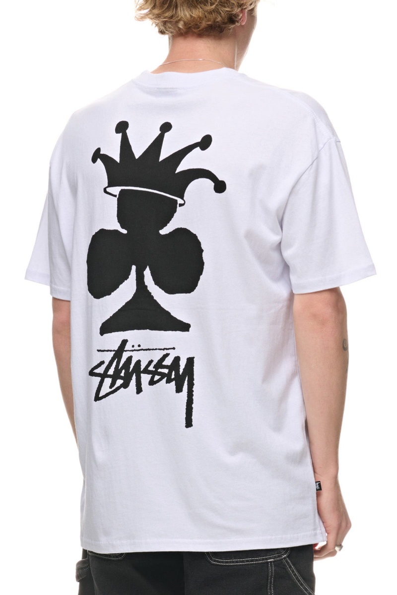 Stüssy Club Crown Ss Tee Tees White | GXP-185032