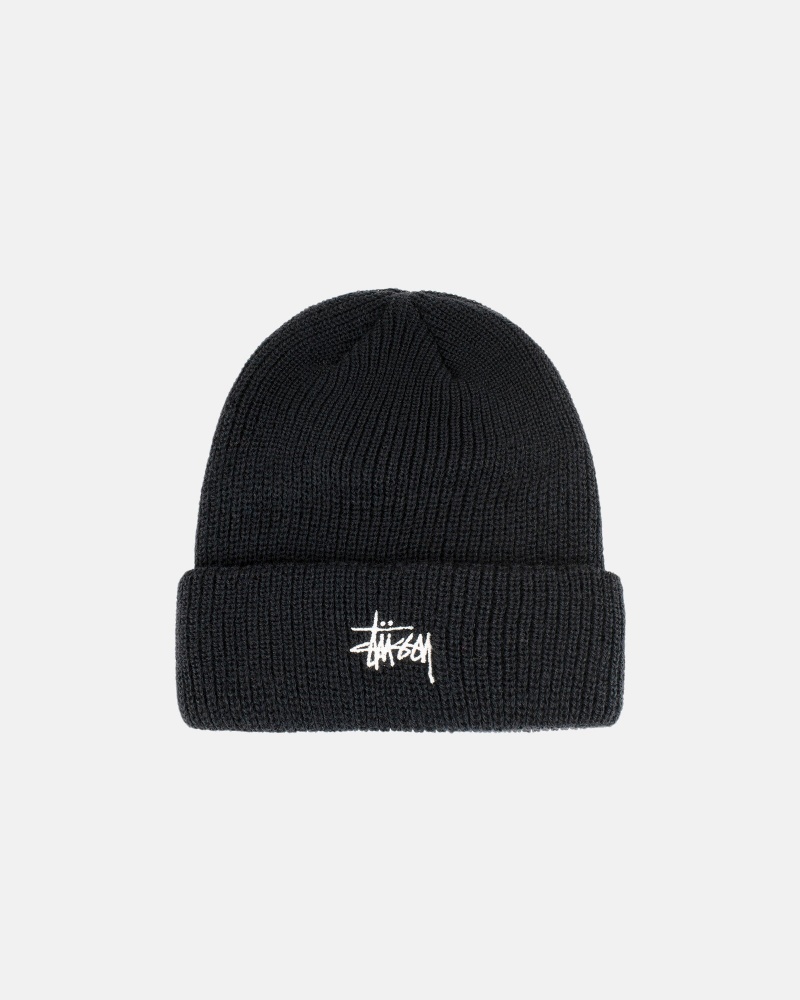 Stüssy Cuff Beanie Basic Beanie Black | ALK-082741