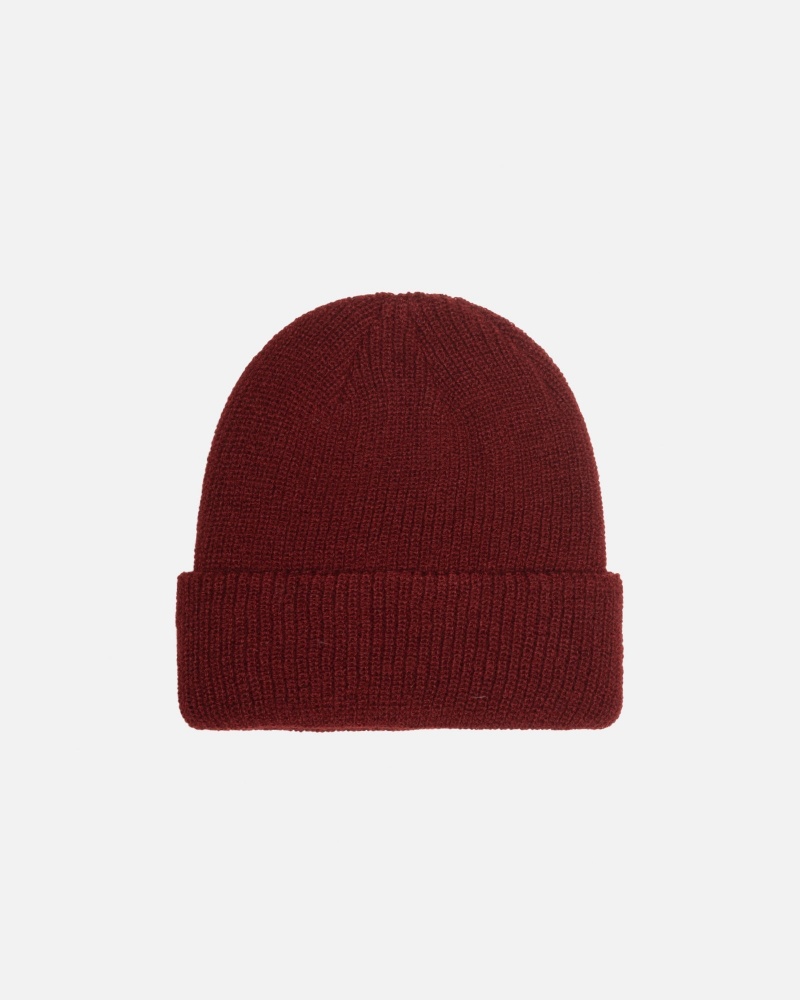 Stüssy Cuff Beanie Basic Beanie Dark Red | XEN-457608