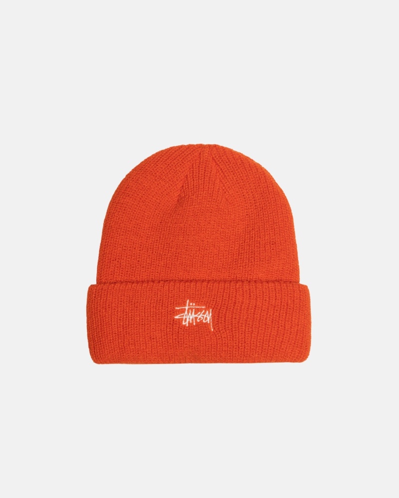 Stüssy Cuff Beanie Basic Beanie Habanero | DKE-270983