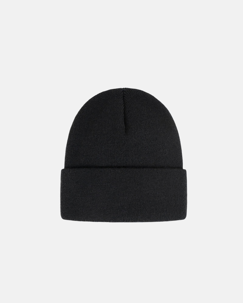 Stüssy Cuff Beanie Stock Beanie Black | WEM-945780