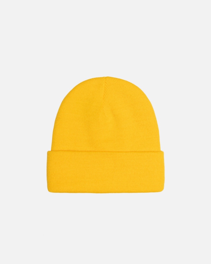 Stüssy Cuff Beanie Stock Beanie Mustard | LBG-578243