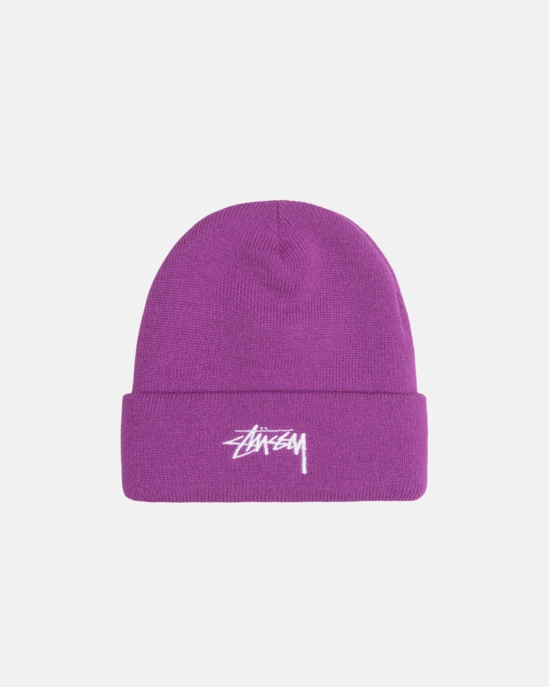 Stüssy Cuff Beanie Stock Beanie Violet | BJK-473098