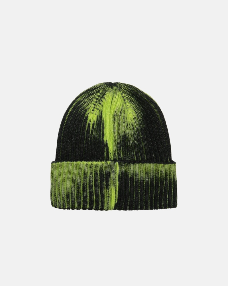 Stüssy Cuff Beanie Workgear Spray Beanie Lime | SJB-917524