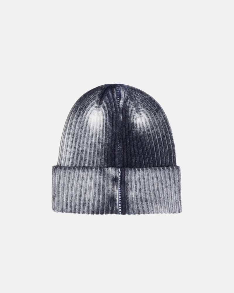 Stüssy Cuff Beanie Workgear Spray Beanie Navy | KBF-637140