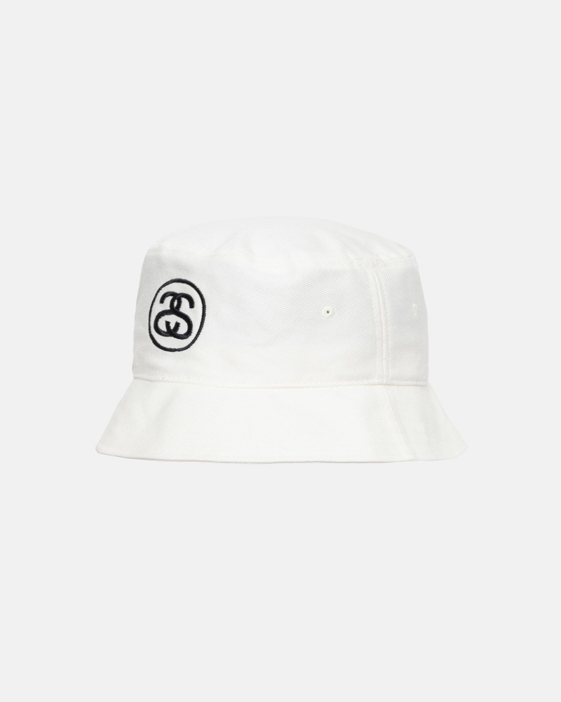 Stüssy Deep Bucket Hat SS Link Bucket Hat White | NVP-596317