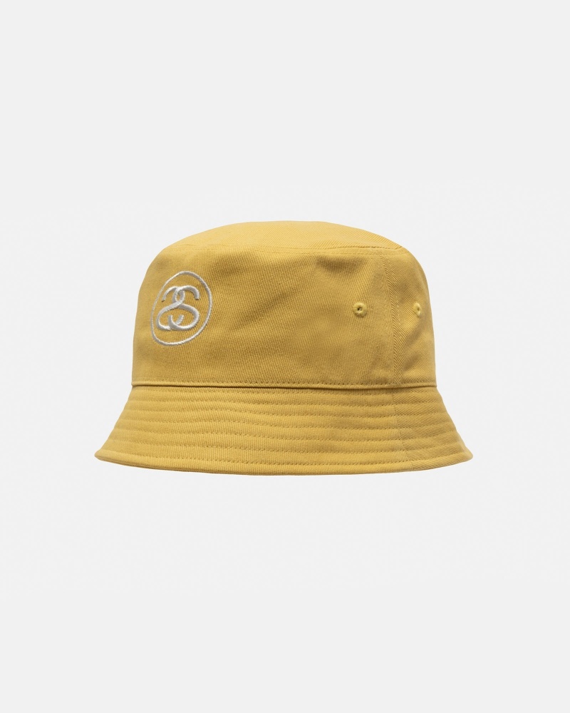 Stüssy Deep Bucket Hat SS Link Bucket Hat Gold | IXG-902516