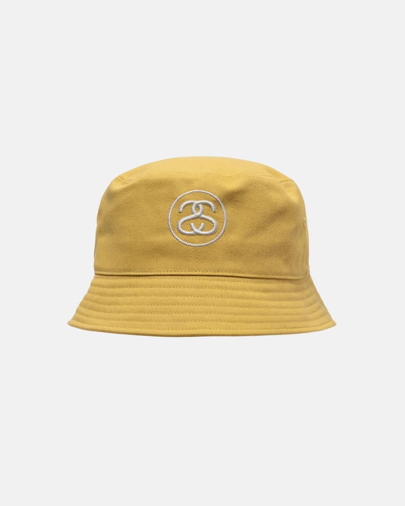 Stüssy Deep Bucket Hat SS Link Bucket Hat Gold | IXG-902516