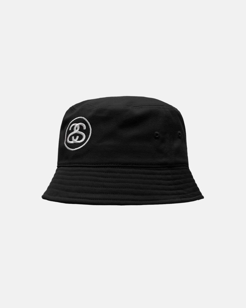 Stüssy Deep Bucket Hat SS Link Bucket Hat Black | YDC-670492