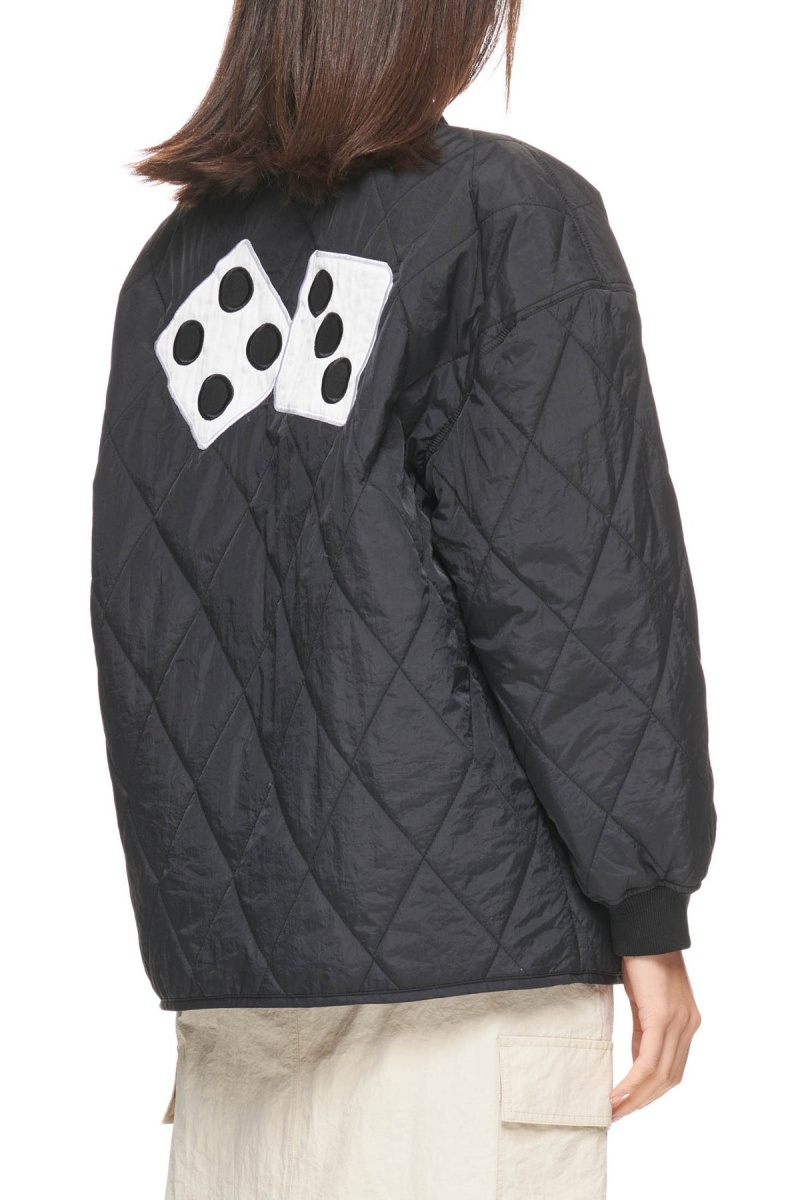 Stüssy Dice Quilted Jacket Jackets Black | ZAO-523967