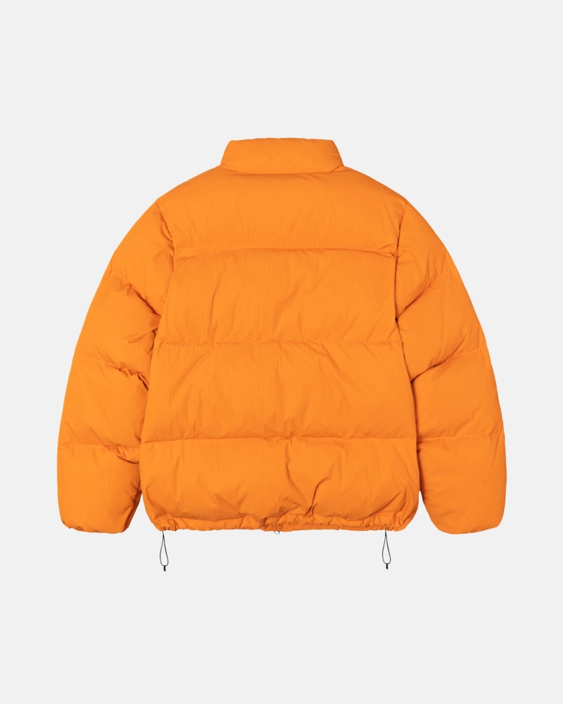 Stüssy Down Puffer Nylon Long Sleeve Outerwear Orange | FXC-835946