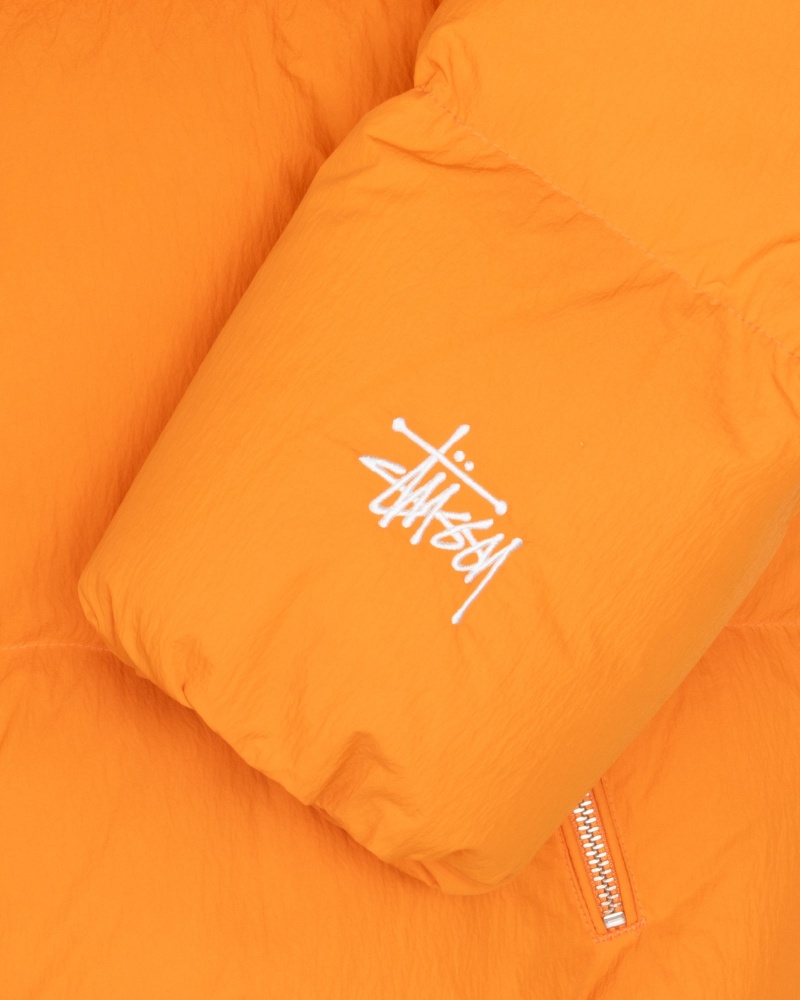 Stüssy Down Puffer Nylon Long Sleeve Outerwear Orange | FXC-835946