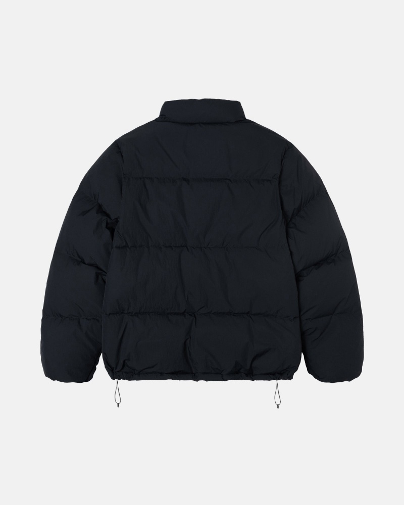 Stüssy Down Puffer Nylon Long Sleeve Outerwear Black | KVQ-740152