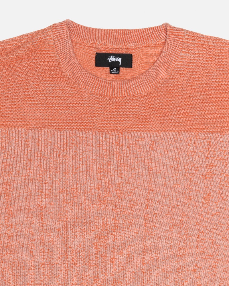 Stüssy Engineered Panel Sweater Long Sleeve Sweater Orange | YZC-385697