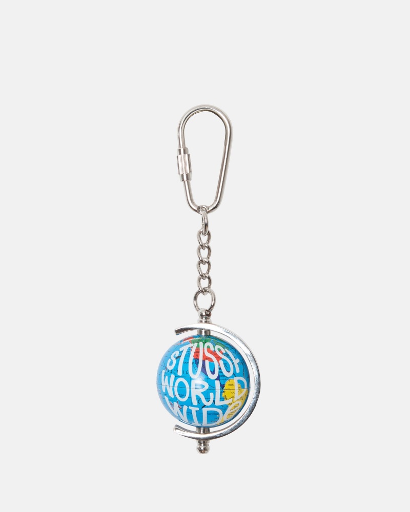 Stüssy Globe Keychain Key Chain Multi | EMO-647829