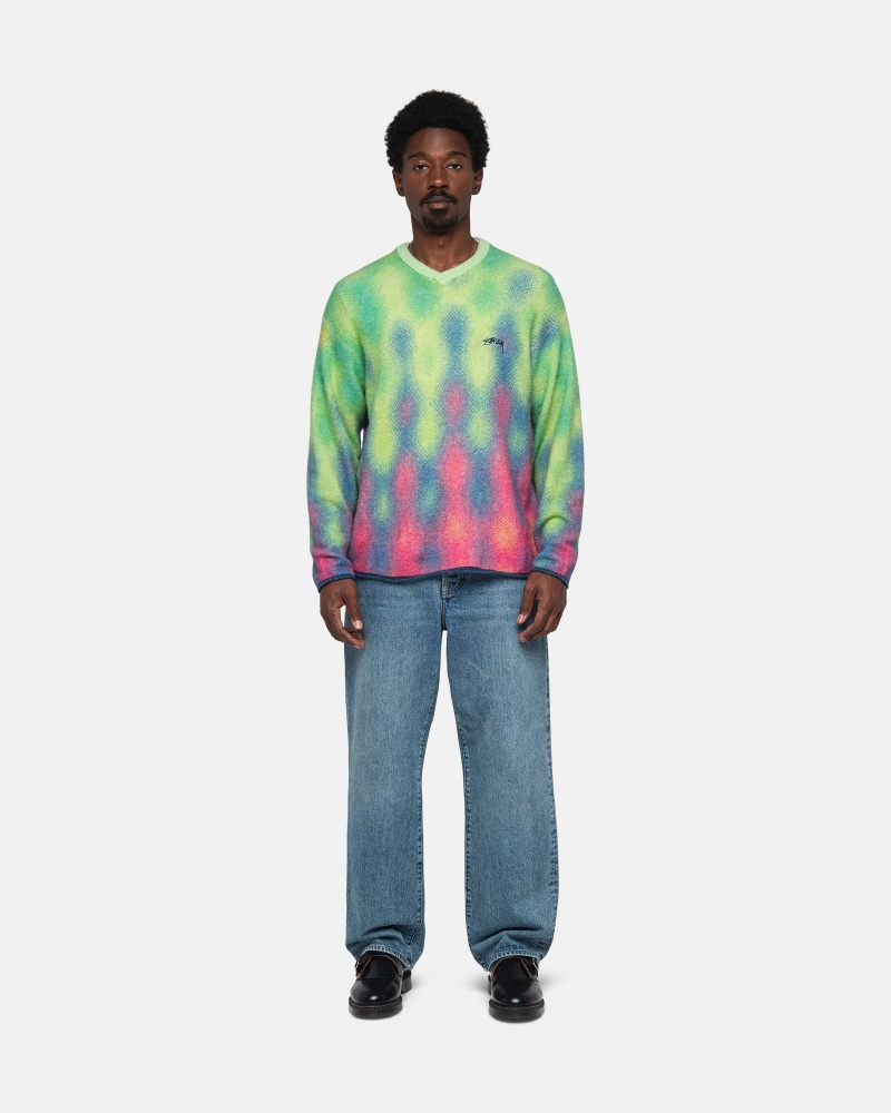 Stüssy Gradient Dot Brushed Sweater Long Sleeve Sweater Multi | OZM-012894