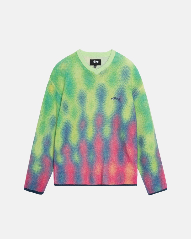 Stüssy Gradient Dot Brushed Sweater Long Sleeve Sweater Multi | OZM-012894