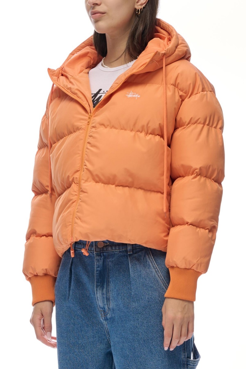 Stüssy Graffiti Hood Puffa Jacket Jackets Apricot | YBT-374918